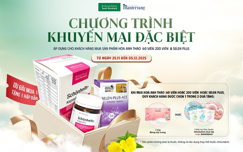 Chương trình khuyến mãi khi mua Dầu Hoa Anh Thảo/ Selen Plus