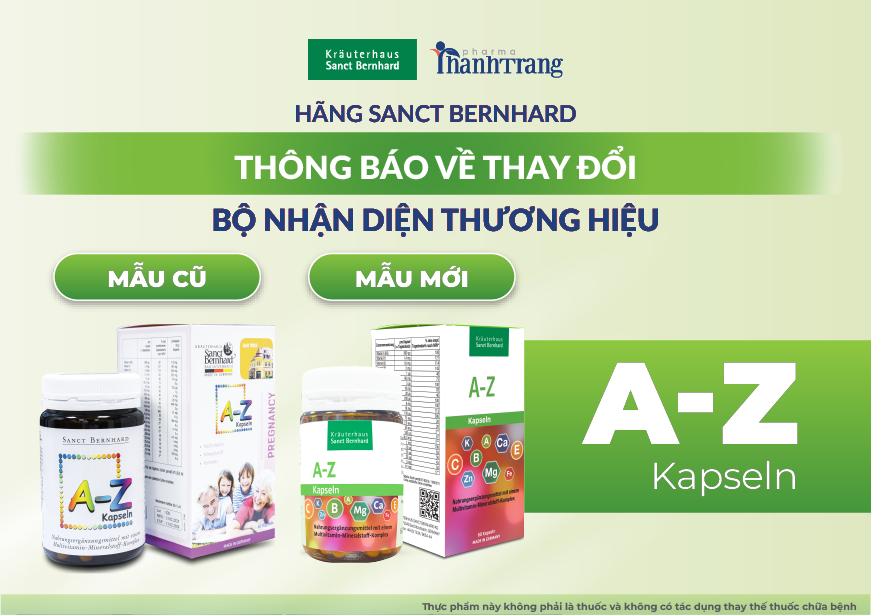 Bộ nhận diện thương hiệu mẫu mới của A-Z Kapseln