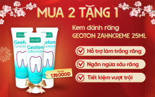 Mua 2 tặng 1 kem đánh răng Geoton Zahncreme: ưu đãi lớn đón Tết 2026