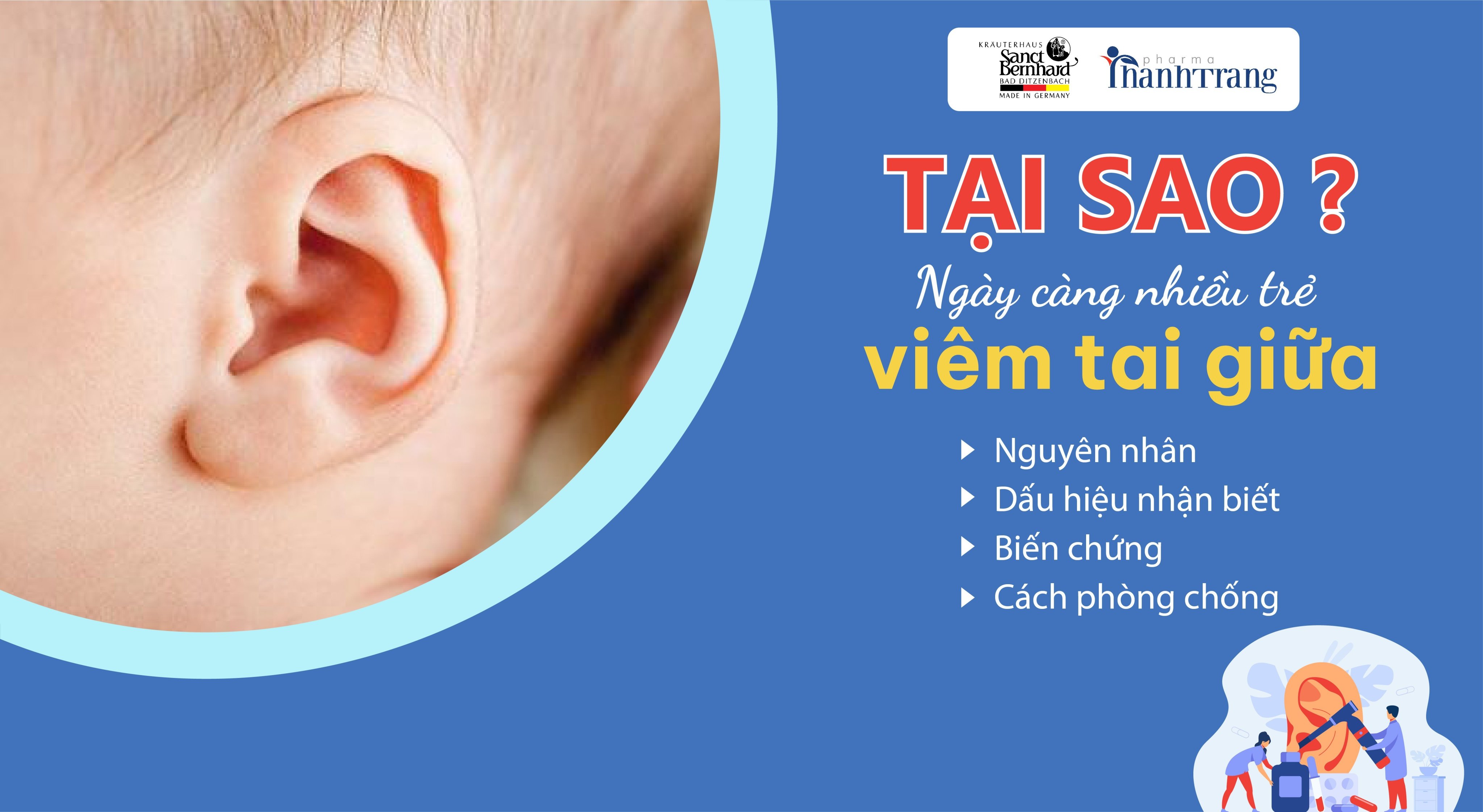 Tại sao ngày càng có nhiều trẻ viêm tai giữa?