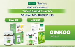 THÔNG BÁO THAY ĐỔI NHẬN DIỆN THƯƠNG HIỆU VIÊN UỐNG GINKGO KAPSELN SANCT BERNHARD