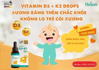 Vitamin D3+K2 Drops Sanct Bernhard – Lựa chọn hàng đầu cho con cao lớn