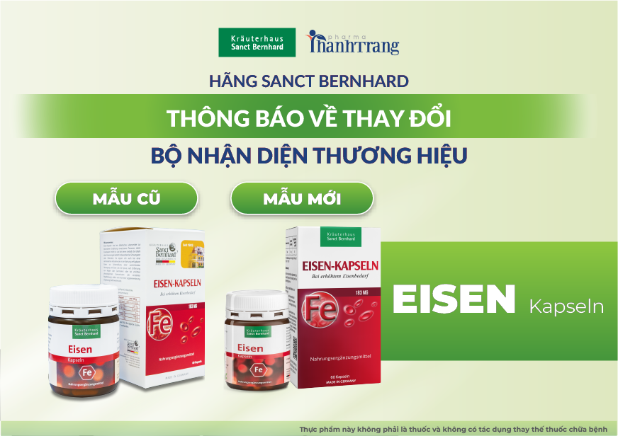 Bộ nhận diện thương hiệu bản mới Eisen Kapseln - Sanct Bernhard