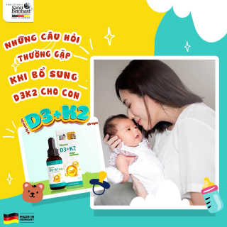 Những câu hỏi thường gặp khi mẹ bổ sung vitamin D3k2 cho con