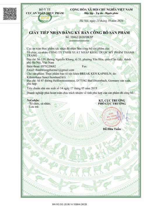 Break Ken 60 viên - Bổ sung Canxi từ tảo biển đỏ, Vitamin D3K2 hỗ trợ sức khỏe xương, răng