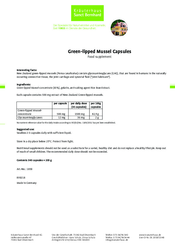 Green Lipped Mussel - Hỗ trợ giảm đau khớp, tái tạo sụn khớp, bạo vệ xương khớp