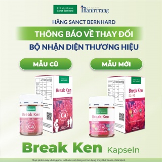 Break Ken 60 viên - Bổ sung Canxi từ tảo biển đỏ, Vitamin D3K2 hỗ trợ sức khỏe xương, răng