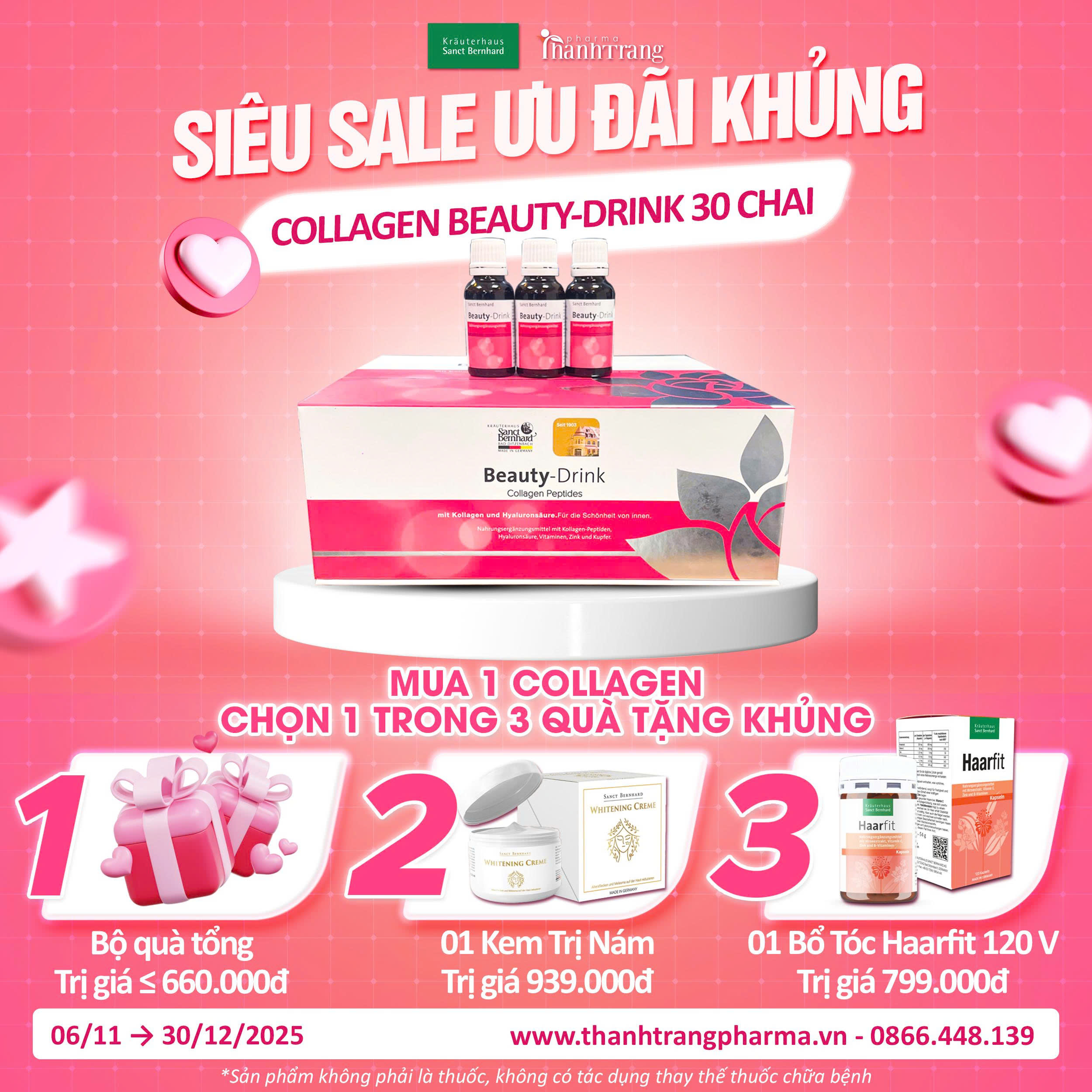 Mua Collagen Beauty Drink nhận quà khủng lên tới 939.000 VND