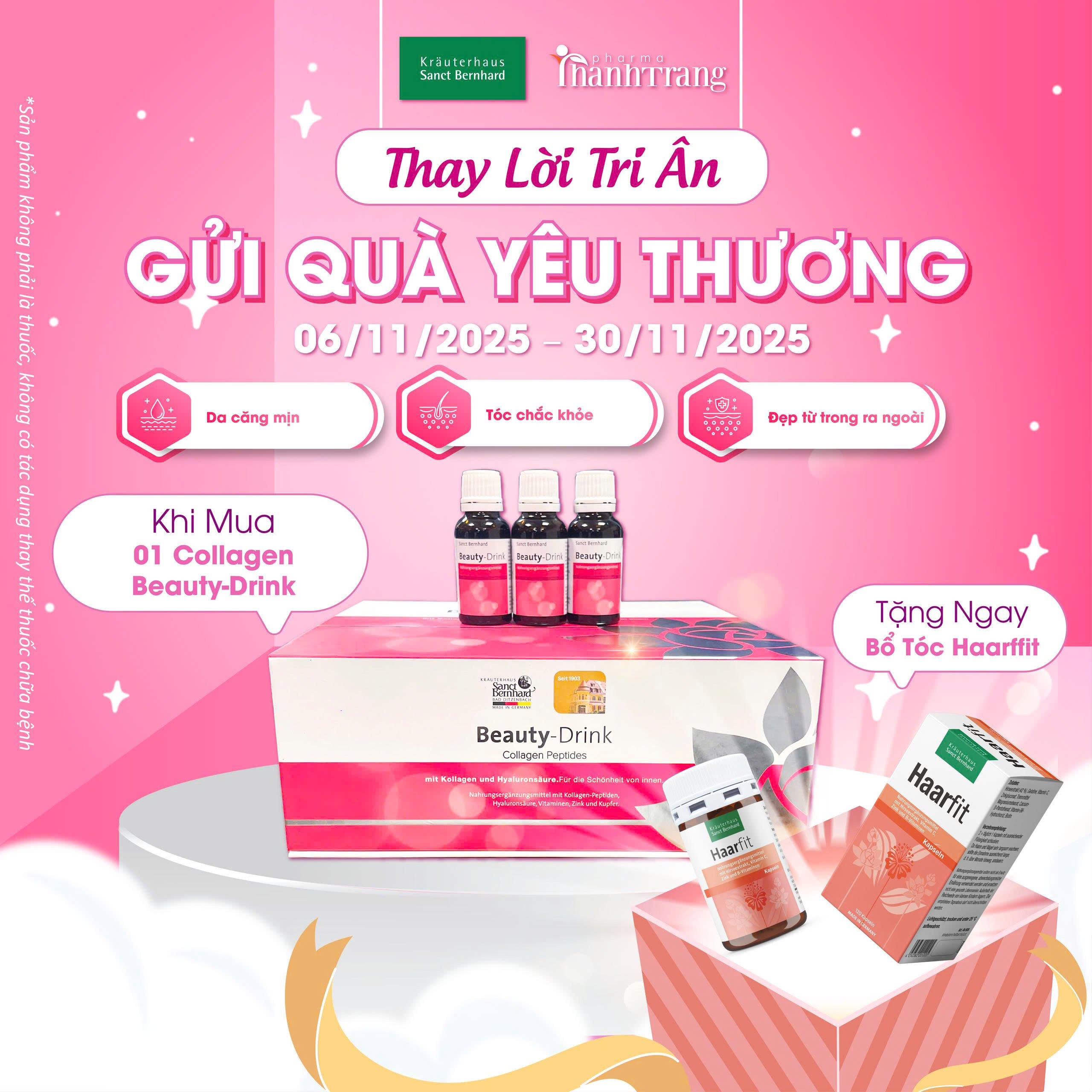 Mua 01 Collagen Beauty-Drink → Tặng 01 Bổ Tóc Haarfitt