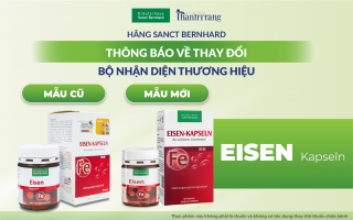 THÔNG BÁO THAY ĐỔI BỘ NHẬN DIỆN THƯƠNG HIỆU VIÊN UỐNG EISEN KAPSELN