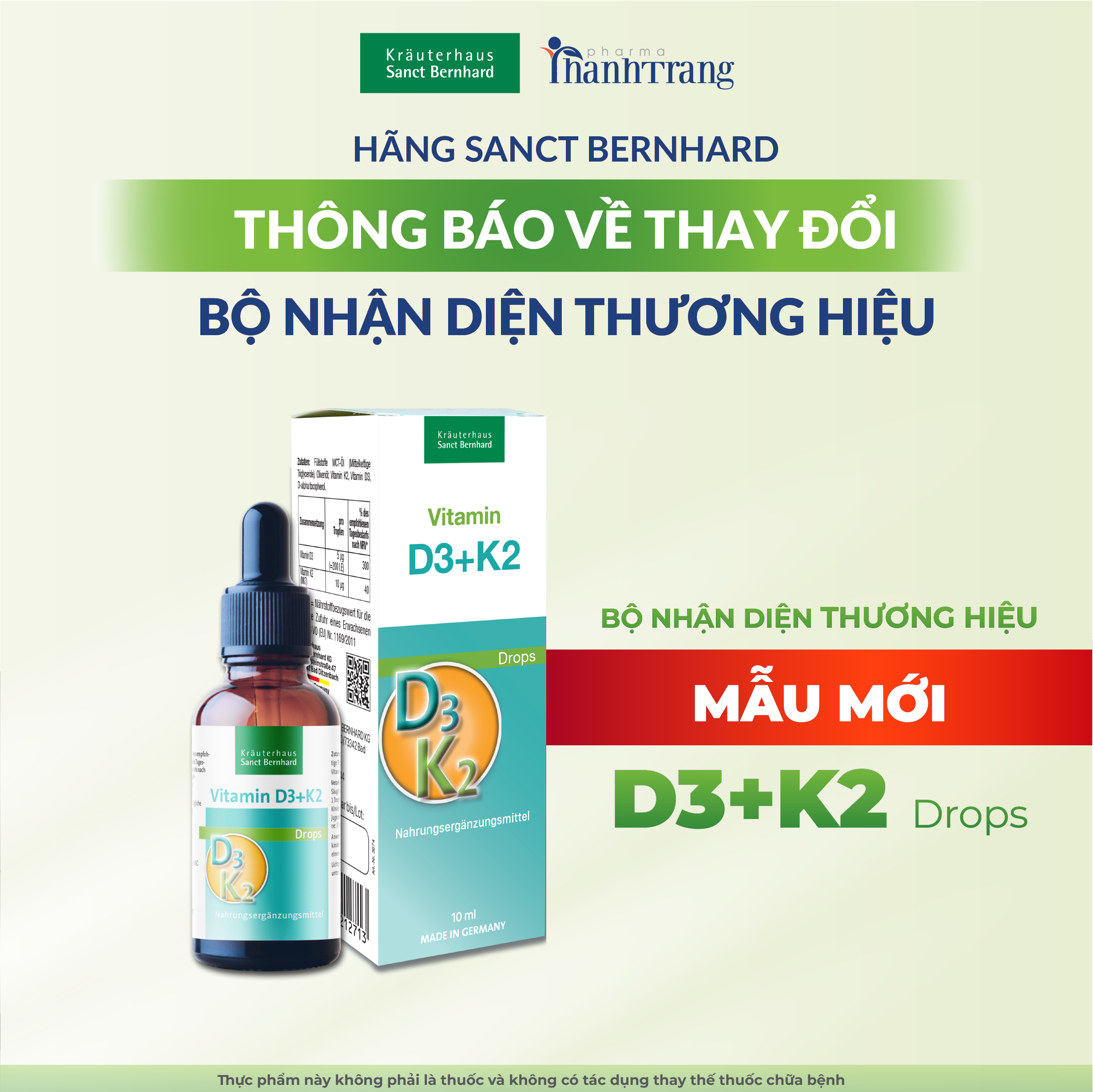 Vitamin D3+K2 drops Sanct Bernhard 10 ml