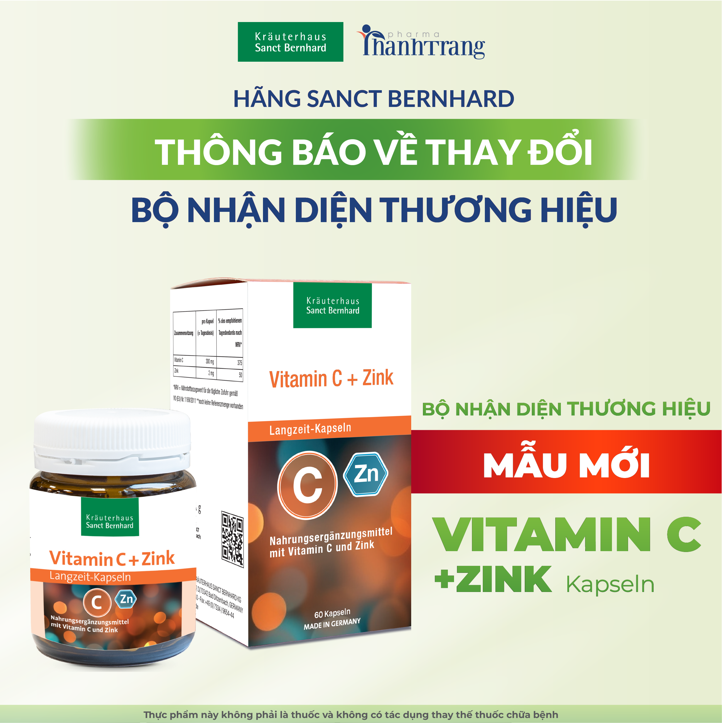 Viên uống tăng cường miễn dịch C + Zink